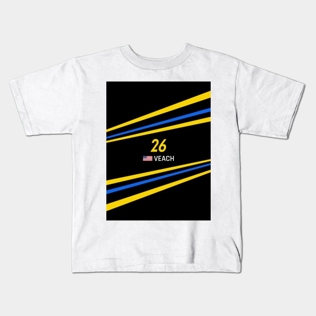 IndyCar 2020 - #26 Veach Kids T-Shirt by sednoid
